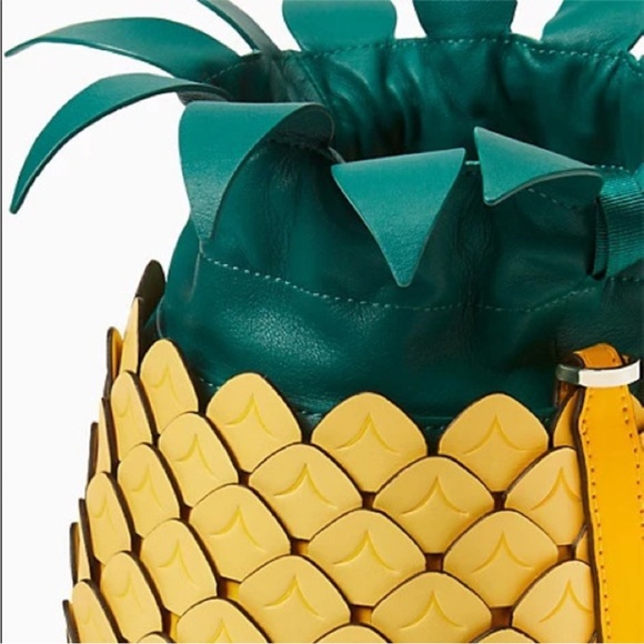 Kate Spade Colada Pineapple 3D Bucket Crossbody Purse Artsy Novelty Collectible - Picture 6 of 12
